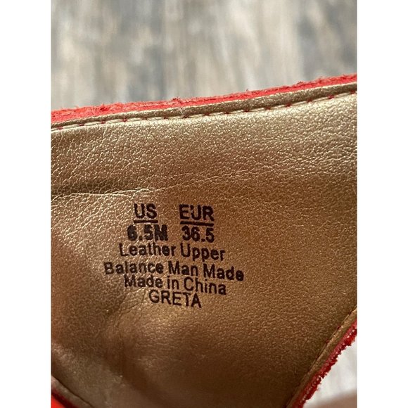 SAM EDELMAN GRETA Ankle Strap Leather Sandals Orange size 6.5M - Picture 11 of 12